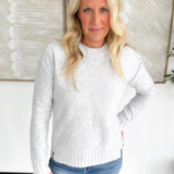 Seam Detail Crewneck Knit Sweater (2 Colors)