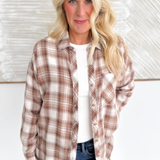 Relaxed Fit Ivory/Brown Flannel