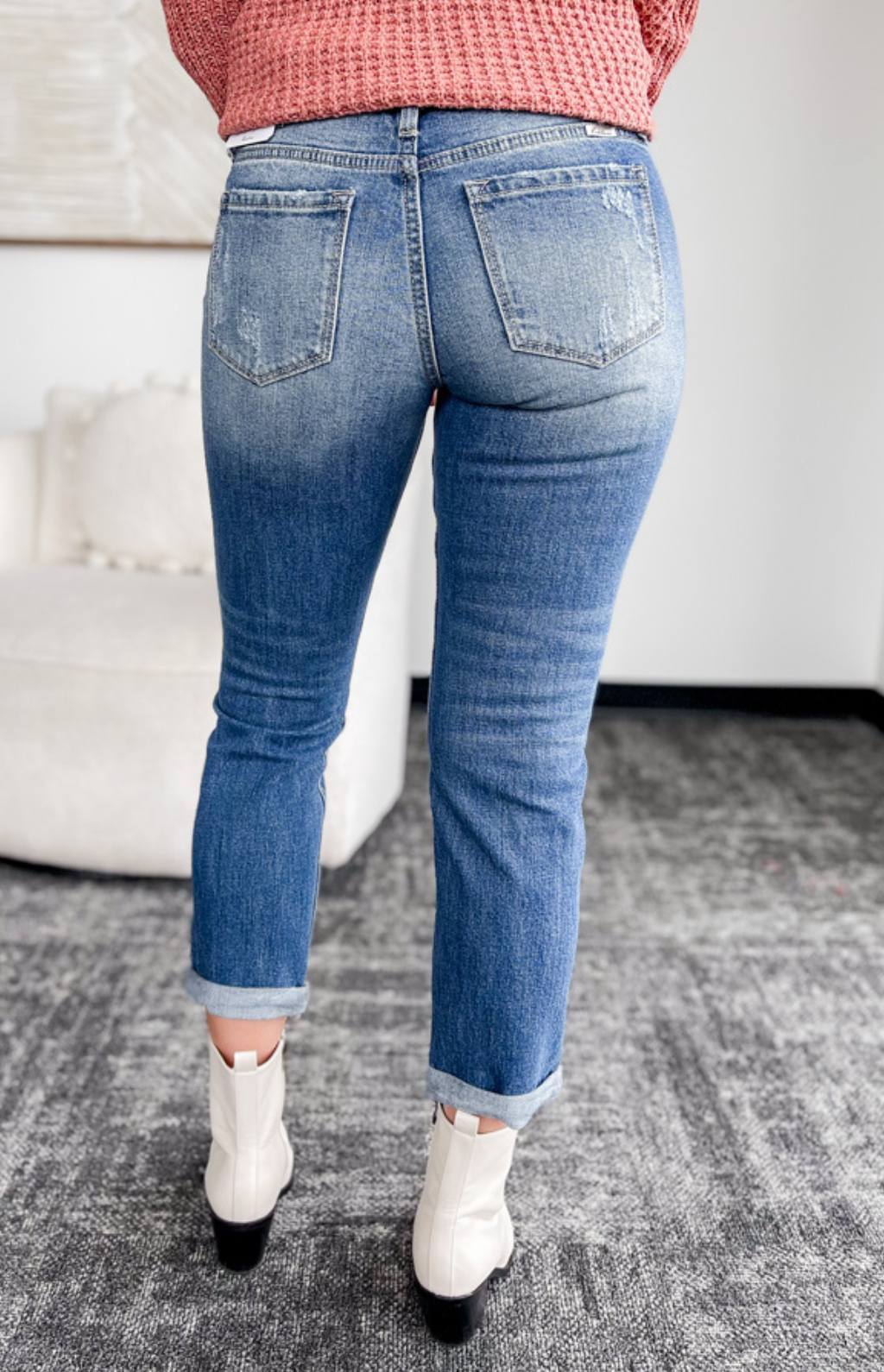 Saylor Mid Rise Slim Boyfriend KanCan Jeans – Creative Touch Boutique