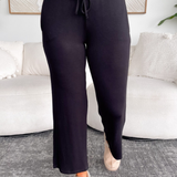 Raya Lounge Black Wide Leg Pants