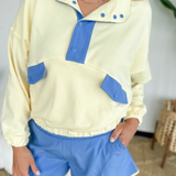 Blue/Lemon Athletic Shorts