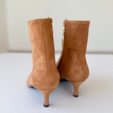 Camel Suede Pointed Toe Boots