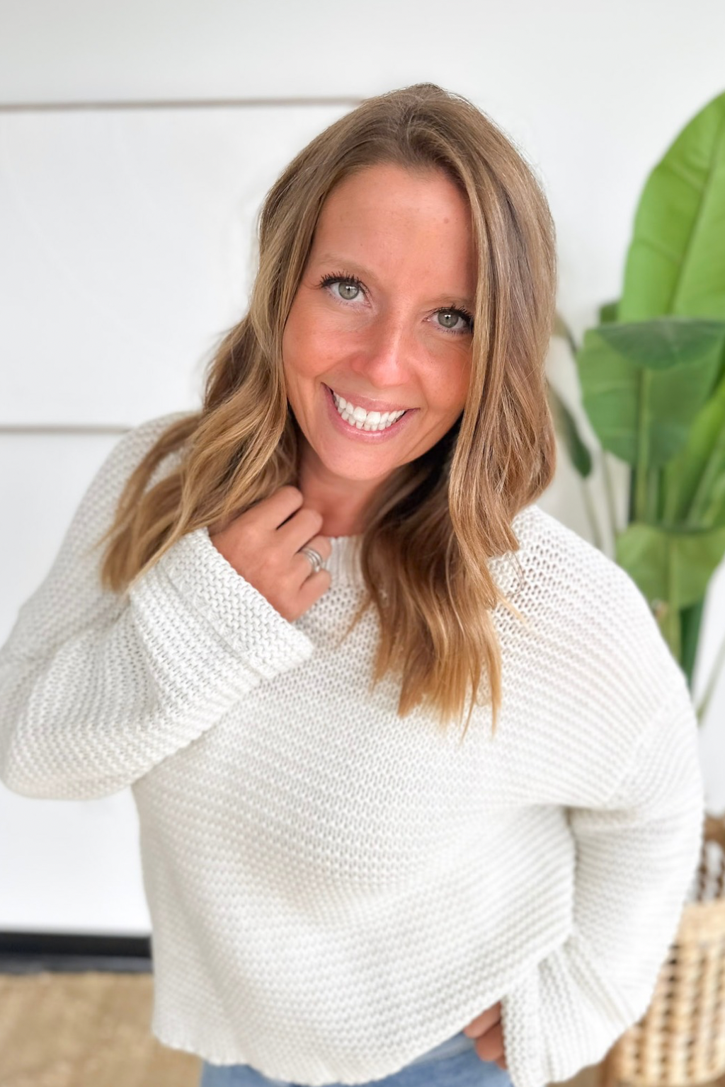 Ivory Chunky Knit Sweater