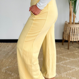 Yellow Wide Leg Everyday Sweatpants