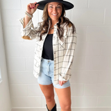 Suede Shoulder & Elbow Patch Button Down Shirt