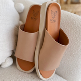 Sand Slip On Platform Sandals