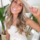 Smocked Sleeve Button Down Midi Natural Dress