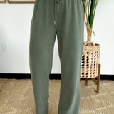Elastic Waistband Wide Leg Sweatpants