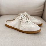 Taupe Woven Mule Sneaker