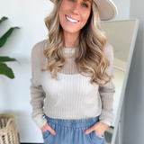 Lightweight Open Knit Long Sleeve Top (2 Colors)