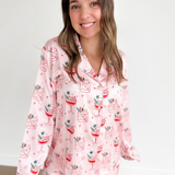 Christmas Cocktails Satin PJ Set