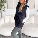 Delaney Long Padded Hooded Vest