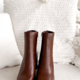 Callie Brown Square Toe Boots