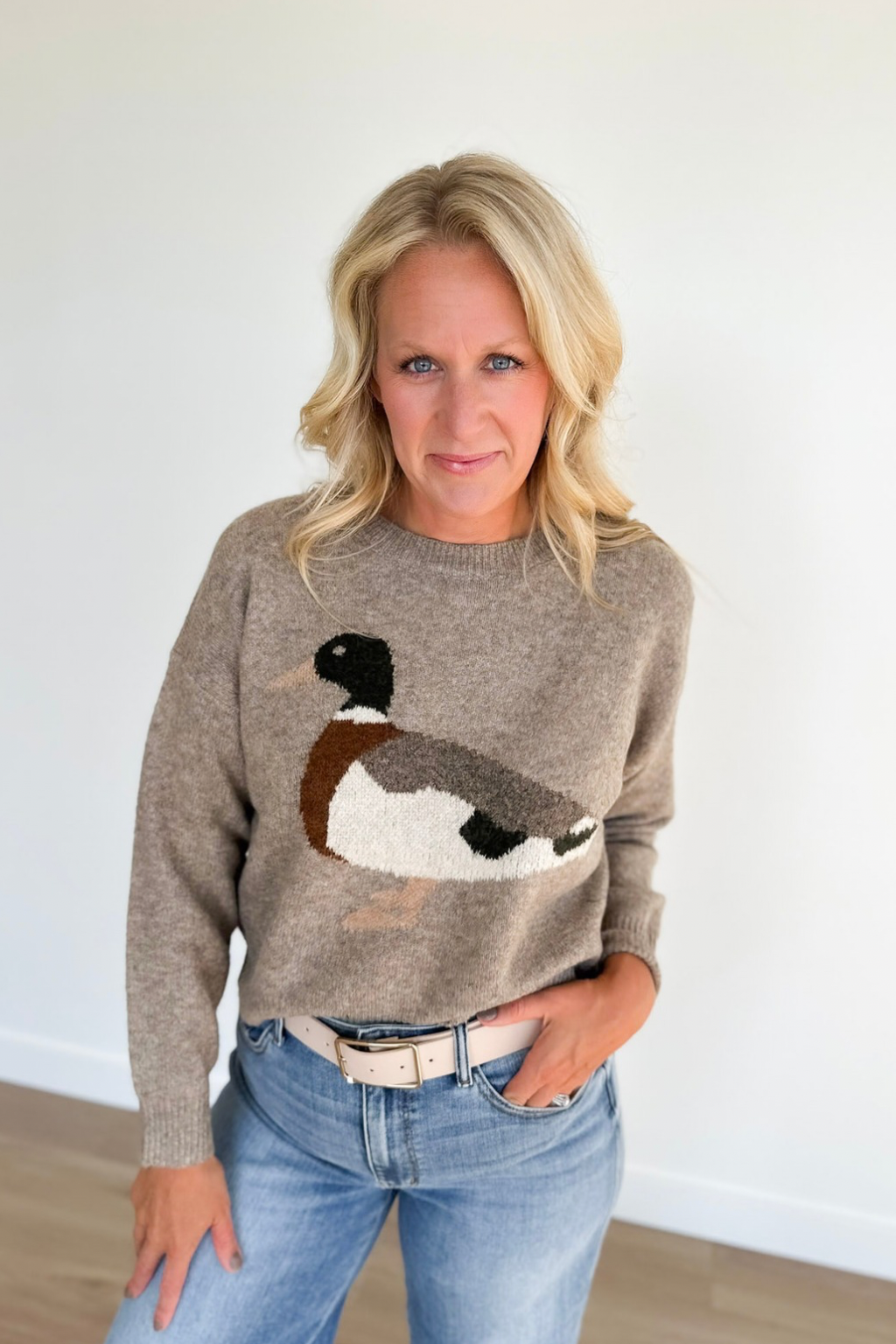 Mocha - Duck Knit Sweater
