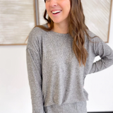 Two Tone Soft Knit Lounge Top (3 Colors)