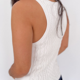 Hailey Ivory Knit Tank Top