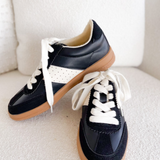 Parker Lace Up Sneakers-Black