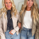 Alanna Hooded Leather Jacket