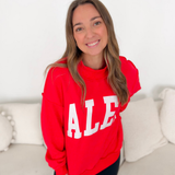 Red Alex Mock Neck Sweatshirt