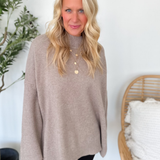 Heather Mocha Soft Knit Tunic Top