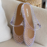 Clear Slip On Jelly Flats