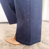 Palmer Wide Leg Navy Just Black Denim Jeans