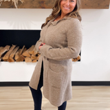 Long Knit Open Front Coat (2 Colors)