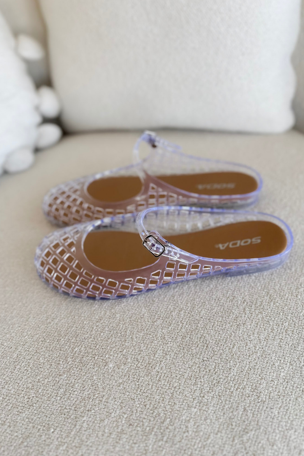Clear Slip On Jelly Flats