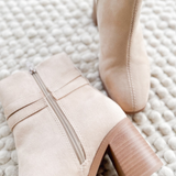 Suede Taupe Heeled Boots