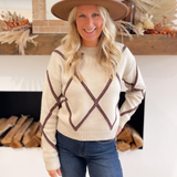 Diamond Pattern Knit Sweater