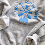 Kids Land of 10K Lakes Grey Hoodie