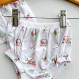 Golf Carts Collared Dress with Diaper Cover