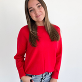 Red Soft Knit Sweater