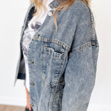 Relaxed Vintage Medium Wash Denim Jacket