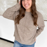 Dark Taupe Classic Knit Sweater