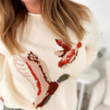 Flying Duck Duo Knit Cream Sweater
