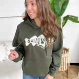 Rainy Lake Olive Hoodie