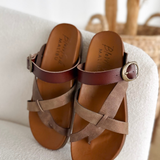 Lilac Cross Strap Sandal
