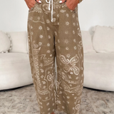 Abigail Paisley Print Barrel Jeans
