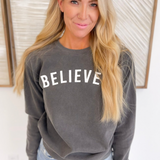 Believer Grey Graphic Crewneck