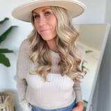 Lightweight Open Knit Long Sleeve Top (2 Colors)