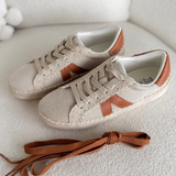 Cognac Combo Lace Up Sneakers