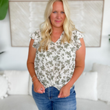 Holland Ivory/Green Floral Top