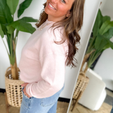 Blush Crewneck Knit Sweater