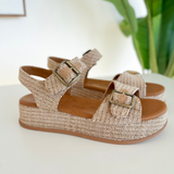 Natural Double Strap Wedge