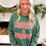 Merry & Bright Green Crewneck