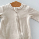 Oatmeal Velour Footie