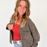 Relaxed Vintage Black Coffee Denim Jacket