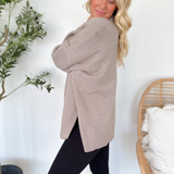 Heather Mocha Soft Knit Tunic Top