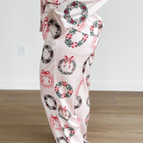 Christmas Wreath Satin PJ Set